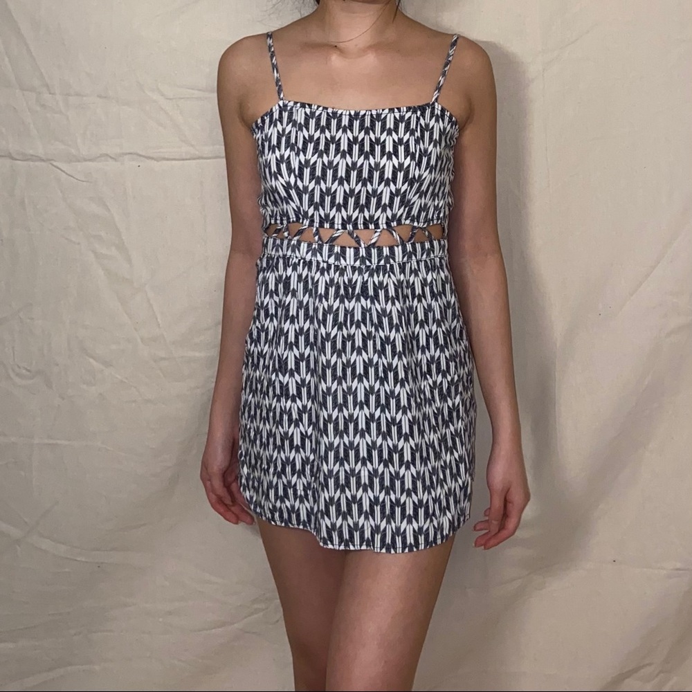 Waist-Cutout Mini Dress